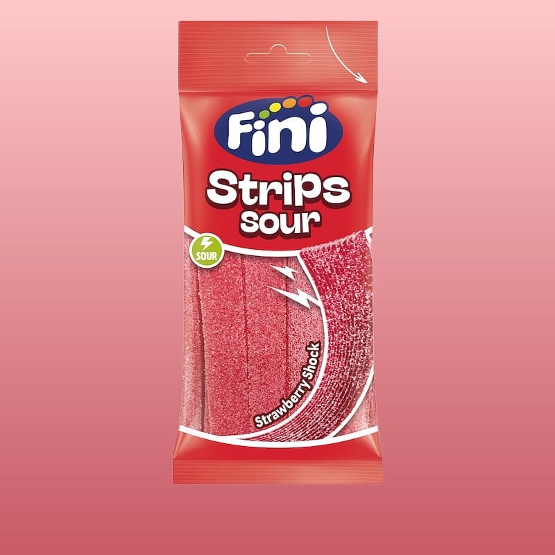 FINI JELLY SOUR STRAWBERRY TONGUES BELTS 90GM