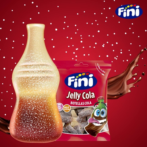 FINI JELLY SOUR COLA BOTTLES 90GM